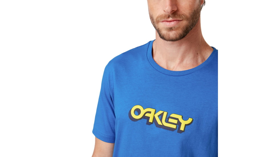 Oakley Logo Tridimensional Tee - Mens, Electric Shade, Extra Small, 457892-66X-XS