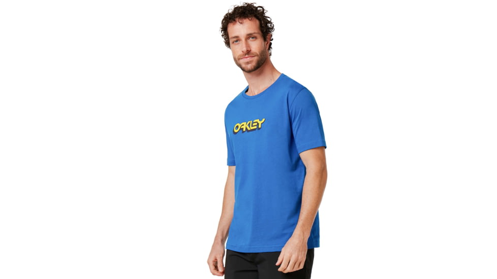 Oakley Logo Tridimensional Tee - Mens, Electric Shade, Extra Small, 457892-66X-XS