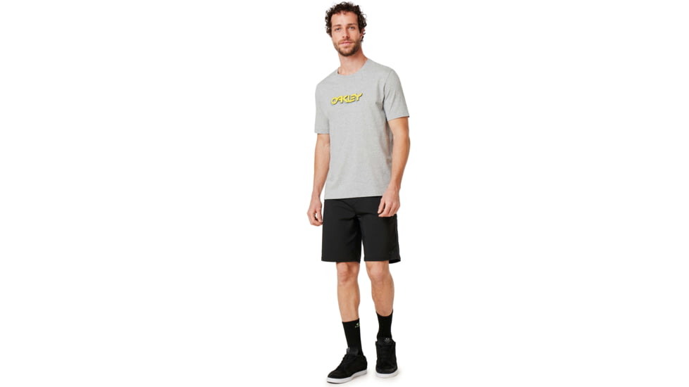 Oakley Logo Tridimensional Tee - Mens, New Granite Hthr, Large, 457892-28B-L