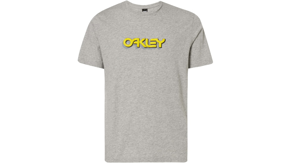 Oakley Logo Tridimensional Tee - Mens, New Granite Hthr, Large, 457892-28B-L