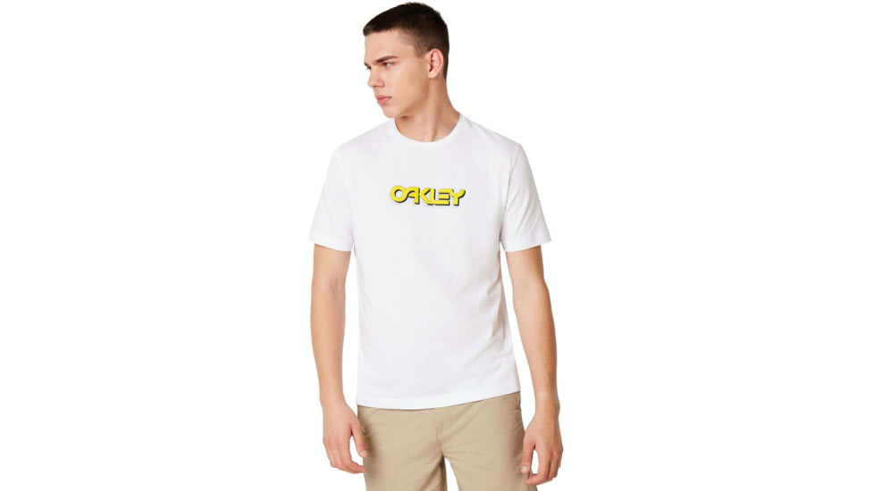 Oakley Logo Tridimensional Tee - Mens, White, Small, 457892-100-S