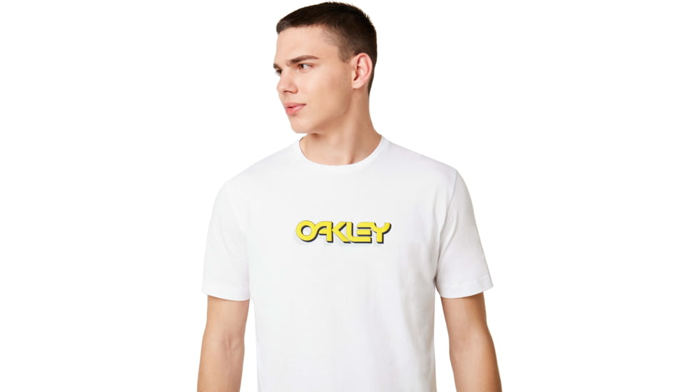 Oakley Logo Tridimensional Tee - Mens, White, Small, 457892-100-S