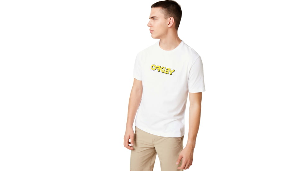 Oakley Logo Tridimensional Tee - Mens, White, Small, 457892-100-S