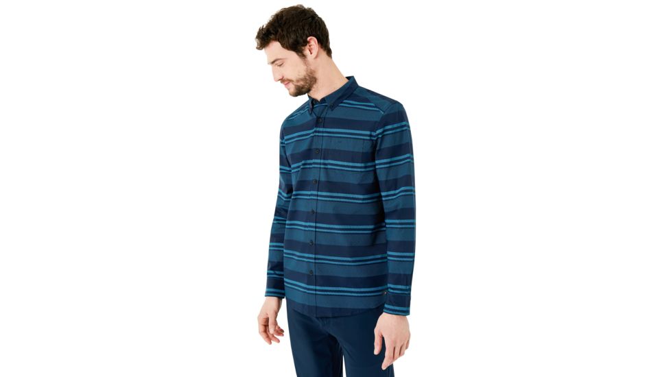 Oakley Long Sleeve Woven Shirt - Mens, Fathom, Medium, 401882-6AC-M