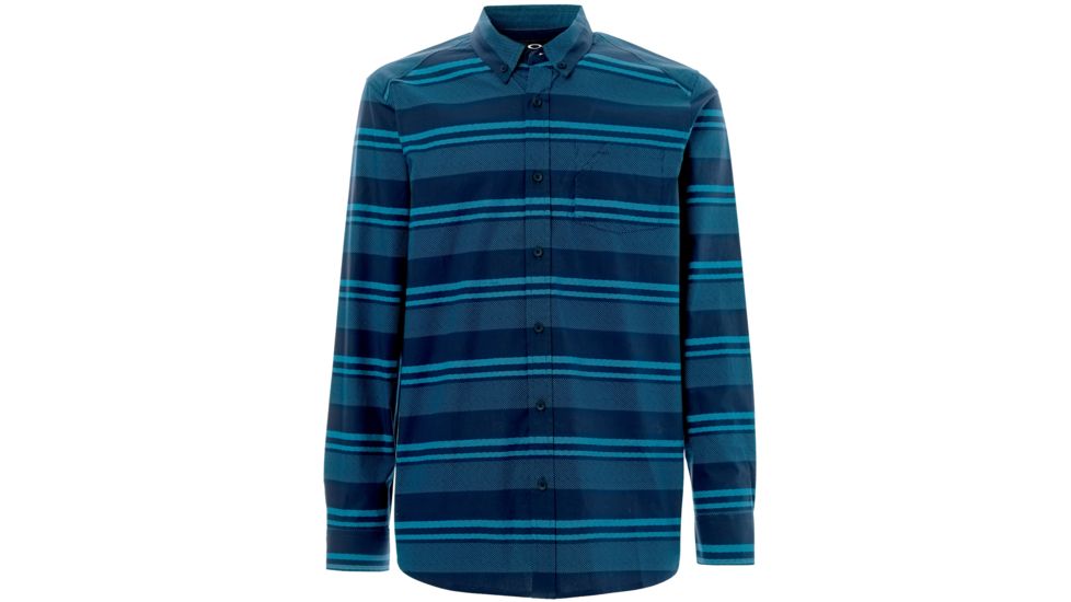 Oakley Long Sleeve Woven Shirt - Mens, Fathom, Medium, 401882-6AC-M