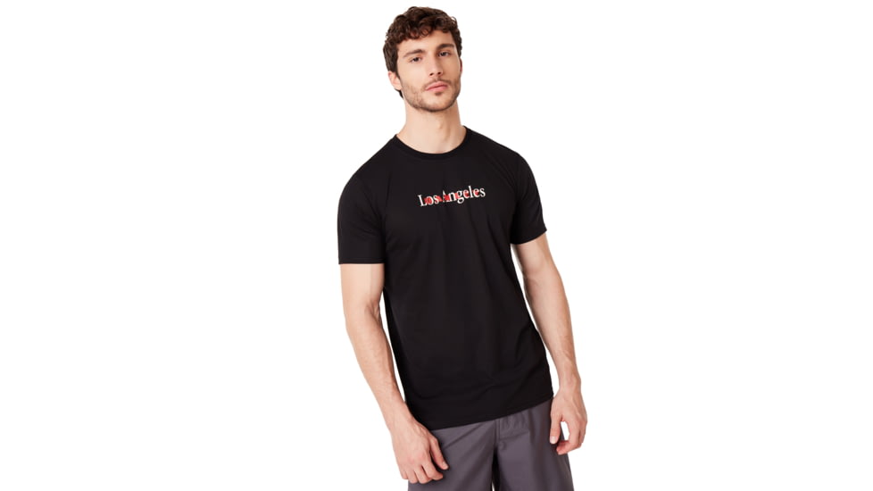 Oakley Los Angeles Short Sleeve Tee - Mens, Blackout, Small, 457789-02E-S