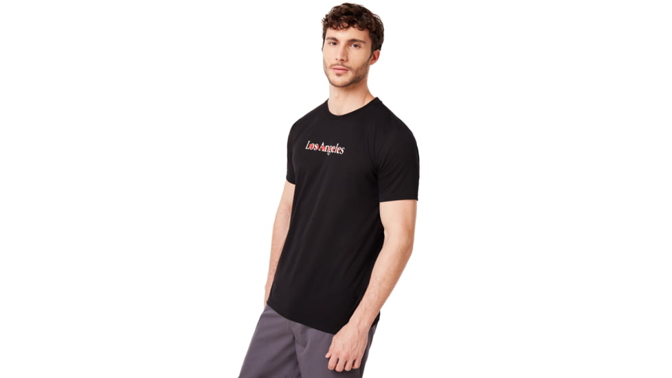 Oakley Los Angeles Short Sleeve Tee - Mens, Blackout, Small, 457789-02E-S