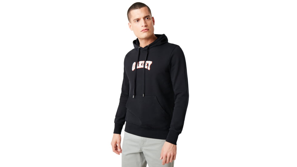 Oakley Lux Chenille Logo Hoodie - Mens, Blackout, Extra Large, 472478-02E-XL