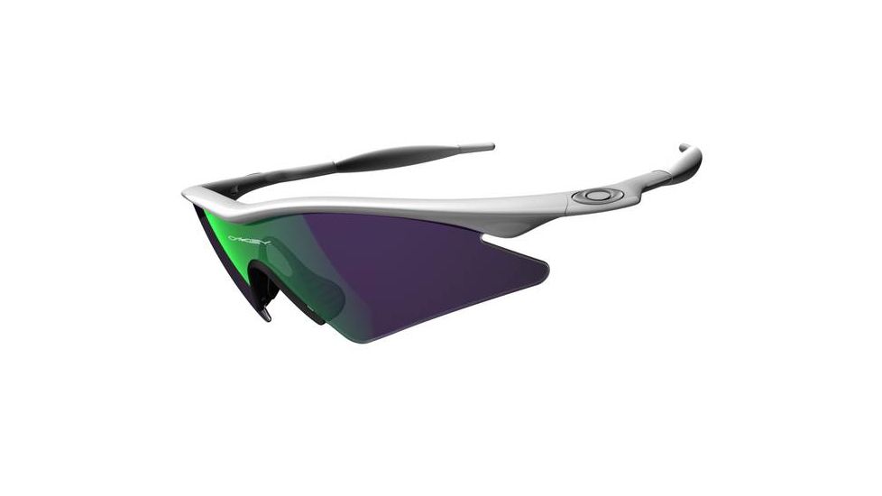 Oakley M-Frame Sweep Sunglasses - Polished White Frame w/ Jade Iridium Lenses 09-193
