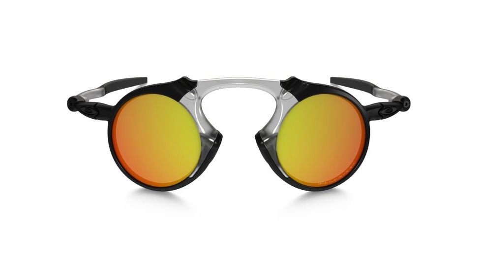 Oakley Madman Sunglasses Dark Carbon Frame, Ruby Iridium Polarized Lens-OO6019-04