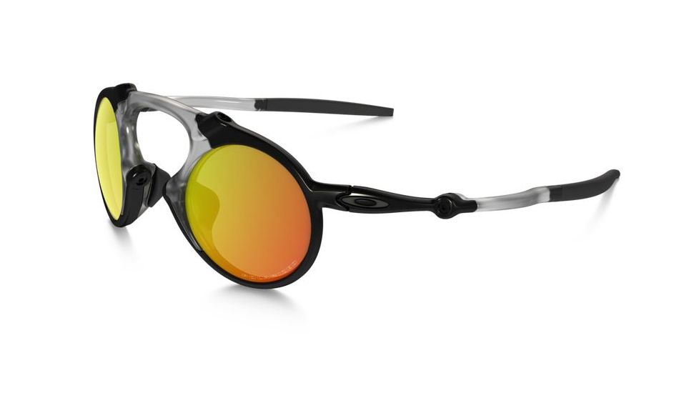 Oakley Madman Sunglasses Dark Carbon Frame, Ruby Iridium Polarized Lens-OO6019-04