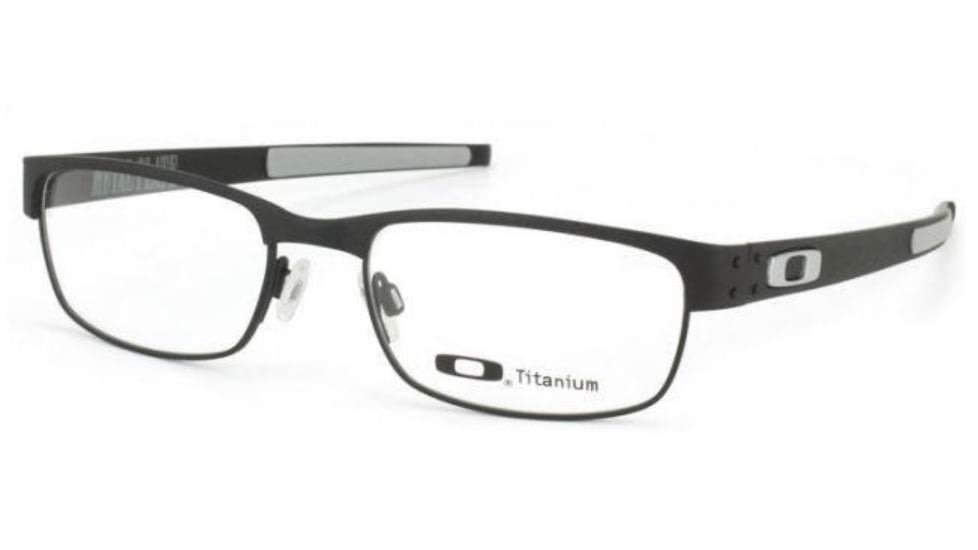 Oakley Metal Plate 53mm MatteBlack Frame w/ Sat Chr Single Vision Rx Eyeglasses OX5038-0153