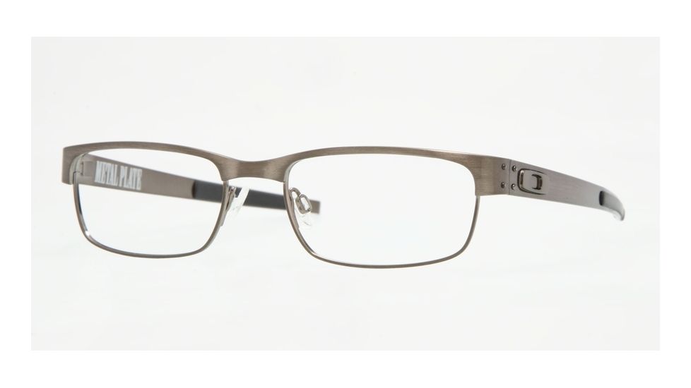Oakley Metal Plate Eyeglasses Frame 22-199-53 - Brushed Chrome Frame
