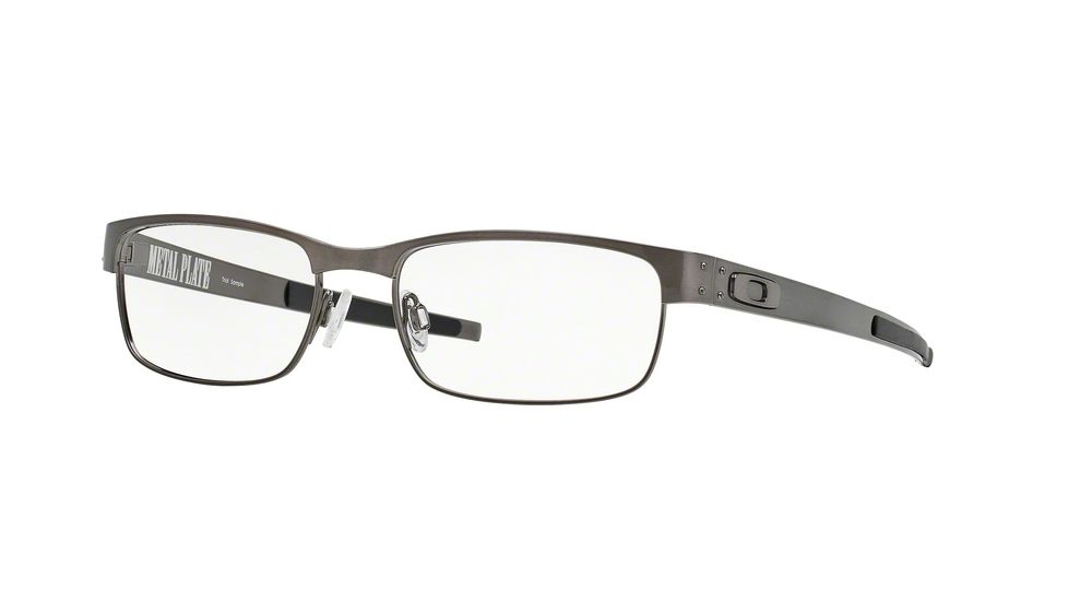 Oakley Metal Plate Eyeglasses Frame 503806-55 - Brushed Chrome Frame