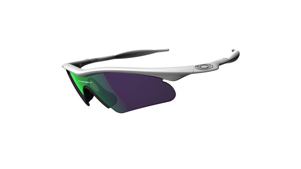 Oakley M-Frame Hybrid S Sunglasses - Polished White Frame w/ Jade Iridium Lenses 09-200