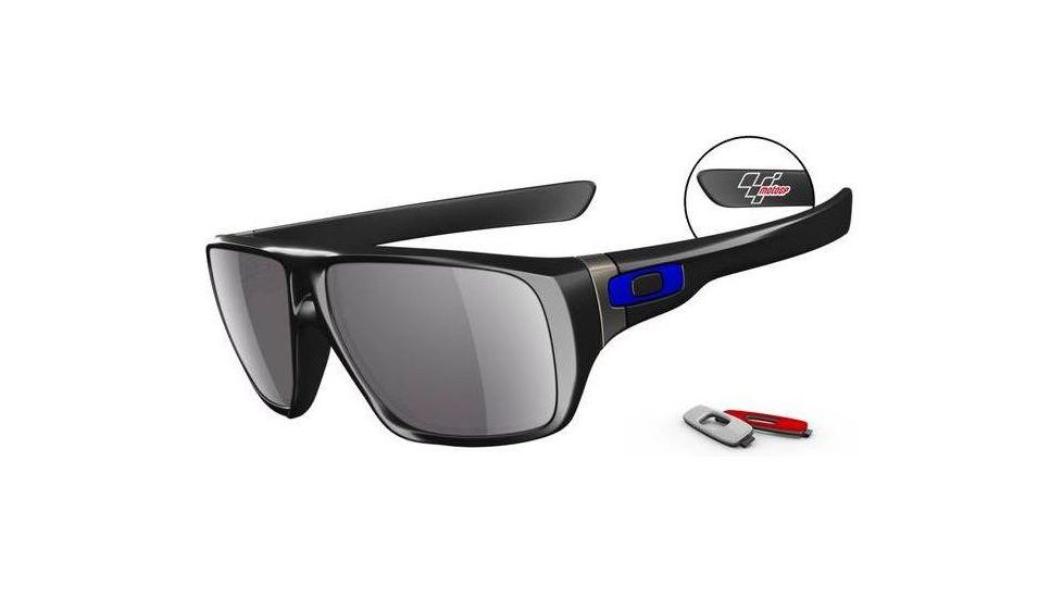 Oakley Moto GP Dispatch Polished Black Frame w/ Grey Lenses Sunglasses OO9090-07