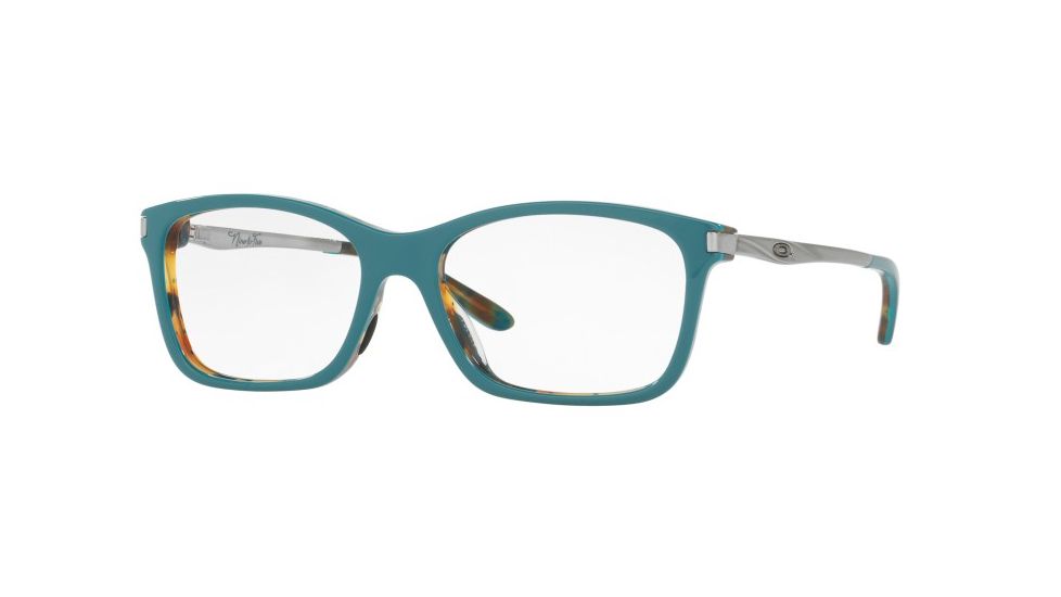 Oakley NINE-TO-FIVE Single Vision Prescription Eyeglasses 112709-52 - Turquoise Tortoise Frame