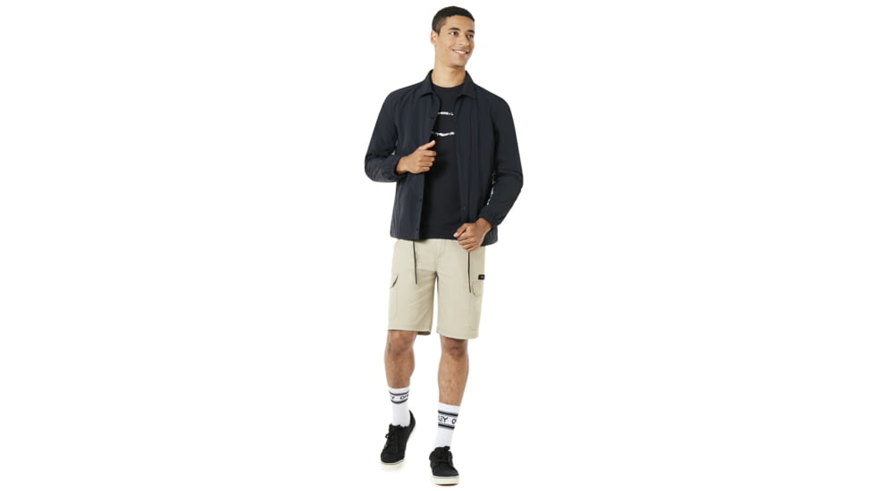 Oakley Nylon Icon Coach Jacket - Mens, Blackout, Extra Large 412566-02E-XL