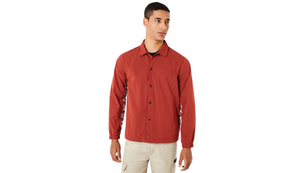 Oakley Nylon Icon Coach Jacket - Mens, Iron Red, 2XL, 412566-80U-XXL