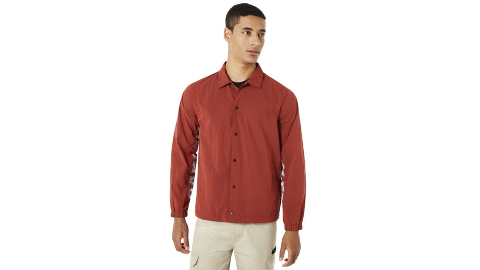 Oakley Nylon Icon Coach Jacket - Mens, Iron Red, Medium, 412566-80U-M