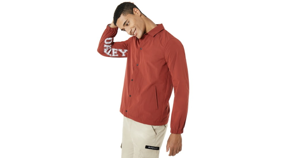 Oakley Nylon Icon Coach Jacket - Mens, Iron Red, Medium, 412566-80U-M
