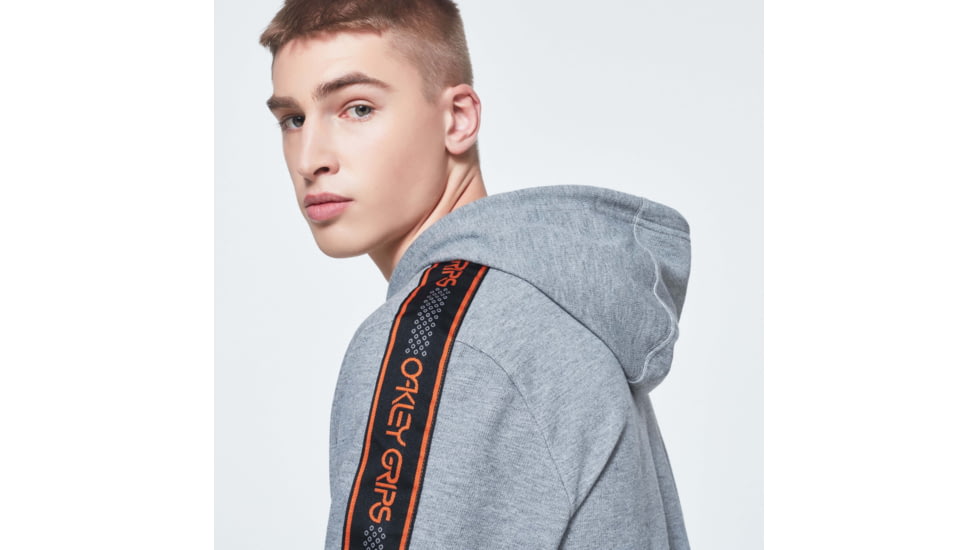 Oakley O-Grip Tape Hooded Fleece - Mens, Athletic Heather Grey, Extra Large, FOA400574-24G-XL