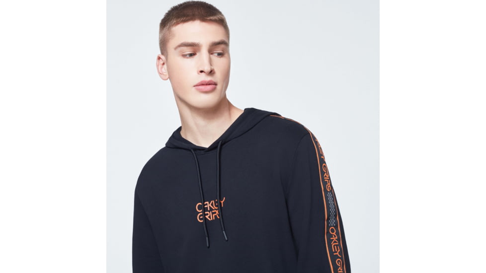 Oakley O-Grip Tape Hooded Fleece - Mens, Blackout, Extra Large, FOA400574-02E-XL