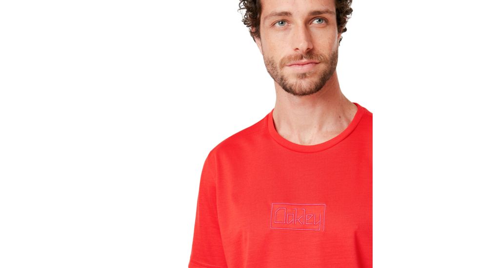 Oakley Oakley Embroideried Tee - Mens, High Risk Red, Extra Large, 457863-43A-XL