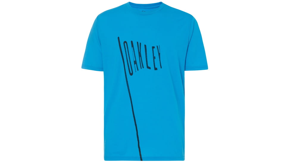 Oakley Flag Up Tee - Mens, Hawaiian Blue, 2XL, 457542-6HB-XXL