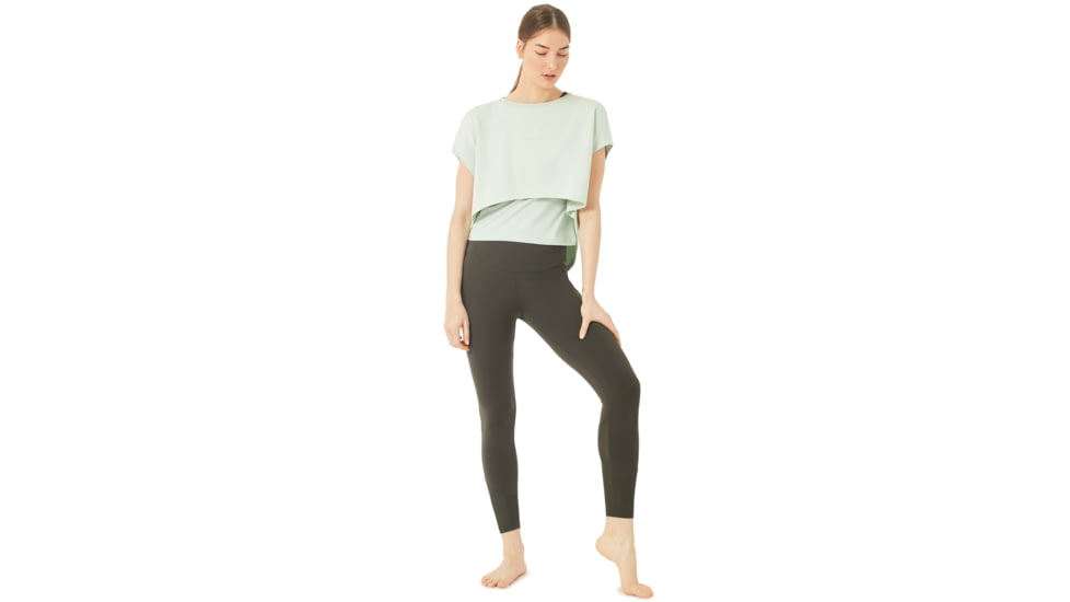 Oakley Luxe Crop Top - Women's, Aqua Foam, Small/Medium, 532346-7B4-S/M