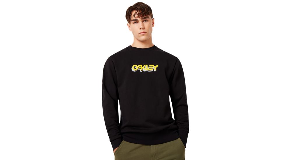 Oakley Oakley Tridimensional Crewneck - Mens, Blackout, Small, 472569-02E-S