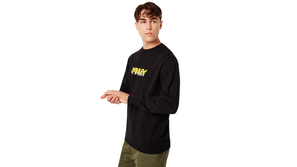 Oakley Oakley Tridimensional Crewneck - Mens, Blackout, Small, 472569-02E-S