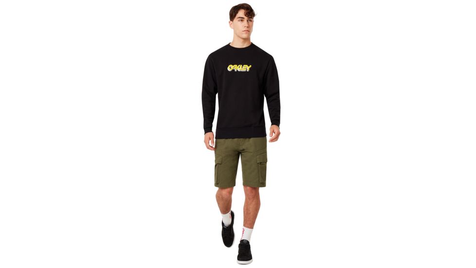 Oakley Oakley Tridimensional Crewneck - Mens, Blackout, Small, 472569-02E-S