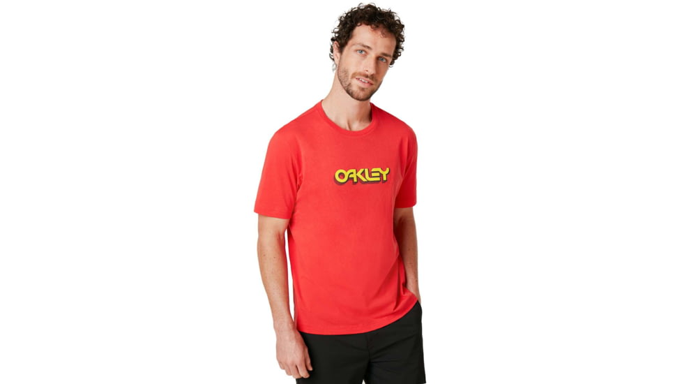 Oakley Oakley Tridimensional Tee - Mens, High Risk Red, Small, 457892-43A-S