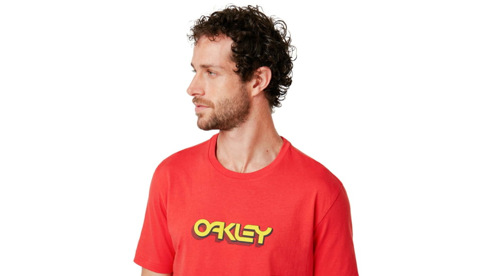 Oakley Oakley Tridimensional Tee - Mens, High Risk Red, Small, 457892-43A-S