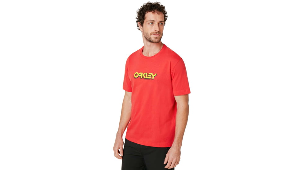 Oakley Oakley Tridimensional Tee - Mens, High Risk Red, Small, 457892-43A-S
