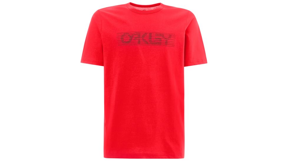 Oakley Waved Short Sleeve Tee - Mens, Red Line, Large, 457395-465-L