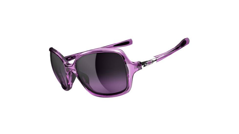 Oakley Obsessed Sunglasses - Crystal Iris Frame and Black Violet Gradient Lens OO9192-11
