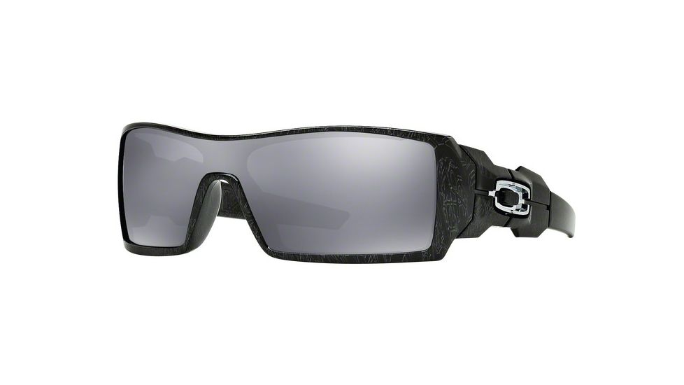 Oakley OIL RIG OO9081 Single Vision Prescription Sunglasses OO9081-24-058-28 - Lens Diameter 128 mm, Lens Diameter 28 mm, Frame Color Pol Blk &amp; Silver Ghost Txt