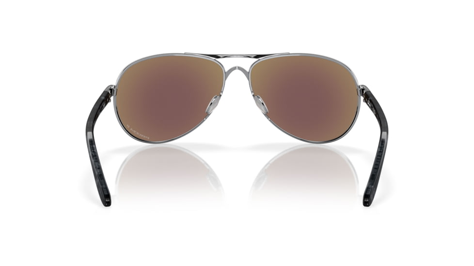 Oakley OO4079 Feedback Sunglasses - Women's, Polished Chrome Frame, Prizm Sapphire Polarized Lenses, 407933-59