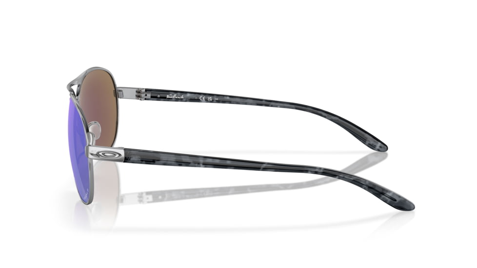 Oakley OO4079 Feedback Sunglasses - Women's, Polished Chrome Frame, Prizm Sapphire Polarized Lenses, 407933-59