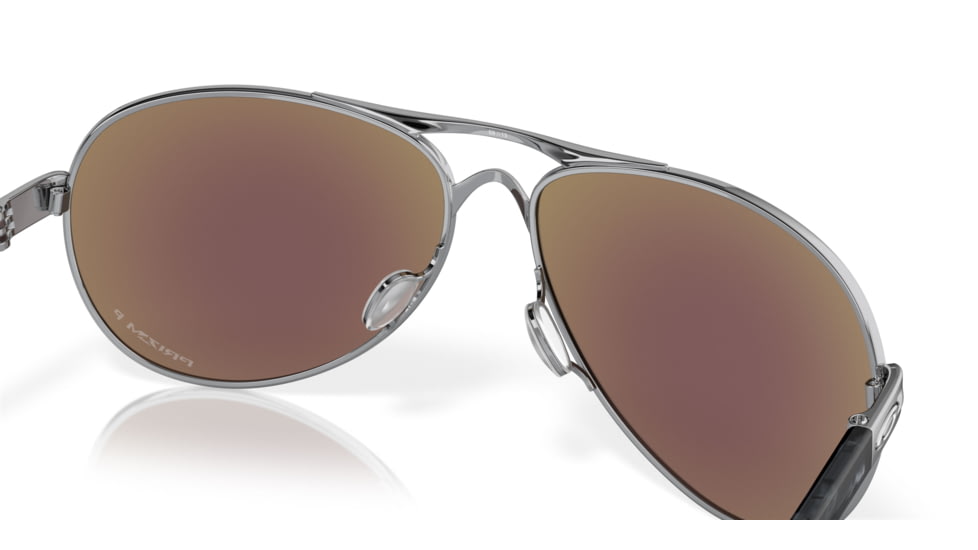 Oakley OO4079 Feedback Sunglasses - Women's, Polished Chrome Frame, Prizm Sapphire Polarized Lenses, 407933-59