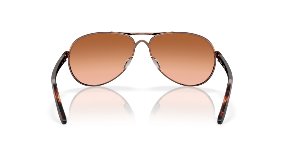 Oakley OO4079 Feedback Sunglasses - Women's, Rose Gold Frame, VR50 Brown Gradient Lens OO4079-01