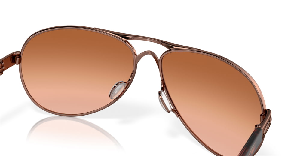 Oakley OO4079 Feedback Sunglasses - Women's, Rose Gold Frame, VR50 Brown Gradient Lens OO4079-01