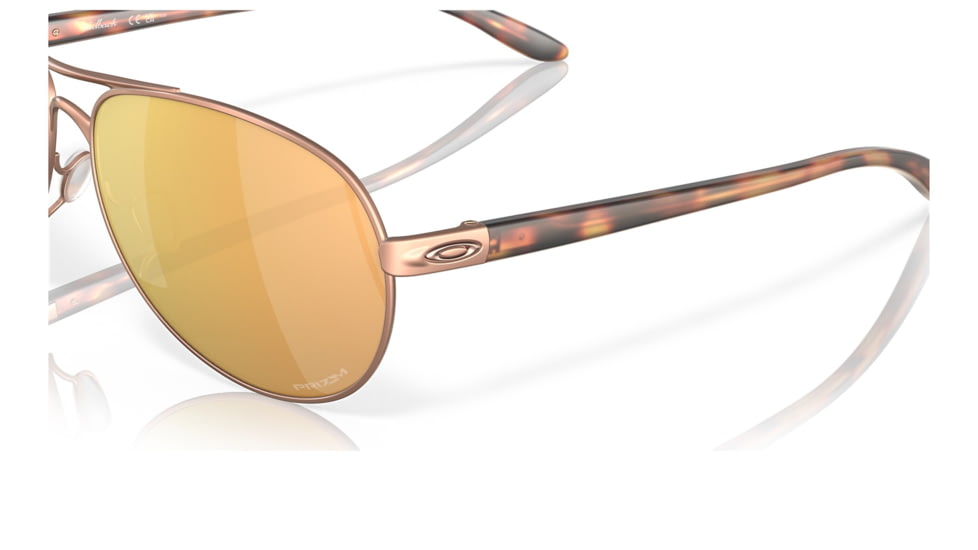Oakley OO4079 Feedback Sunglasses - Women's, Satin Rose Gold Frame, Prizm Rose Gold Lens, 59, OO4079-407944-59