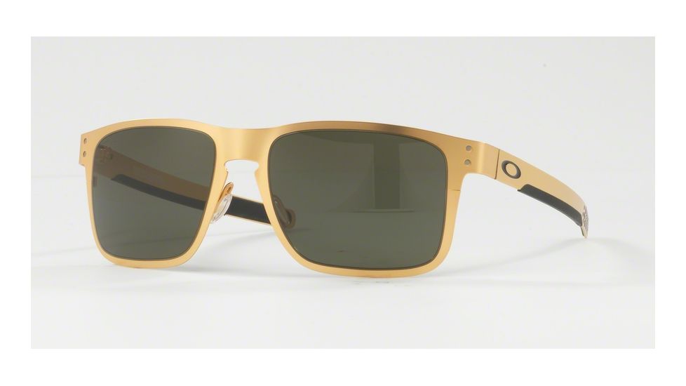 Oakley OO4123 Sunglasses 412308-55 - Satin Gold Frame, Dark Grey Lenses