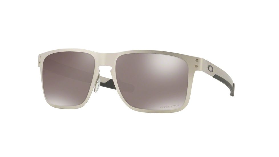 Oakley OO4123 Sunglasses 412309-55 - Satin Chrome Frame, Prizm Black Polarized Lenses