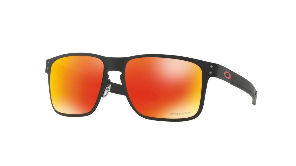 Oakley OO4123 Sunglasses 412312-55 - Matte Black Frame, Prizm Ruby Lenses