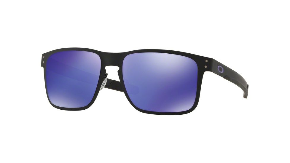 Oakley OO4123 Sunglasses 412314-55 - Matte Black Frame, Violet Iridium Lenses