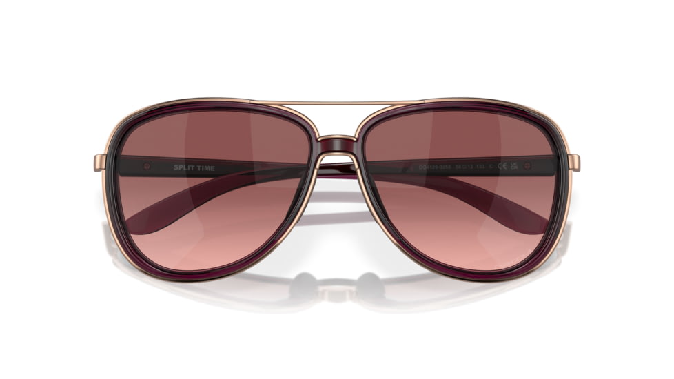 Oakley OO4129 Split Time Sunglasses - Women's, Crystal Raspberry Frame, G40 Black Gradient Lenses, 412902-58